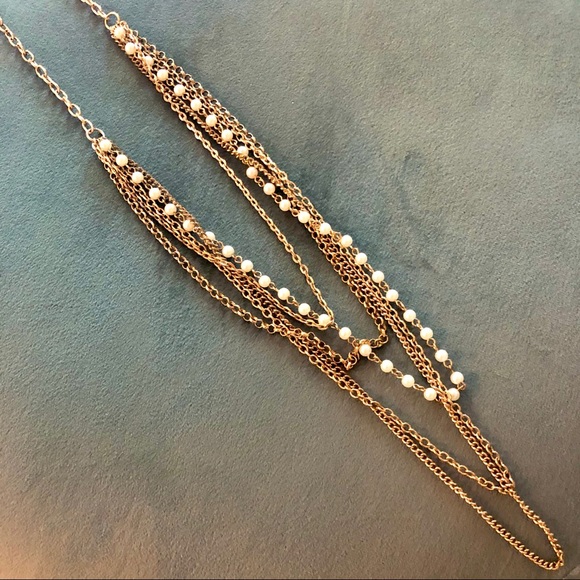 Long Chain with Pearl Fashion Necklace - Picture 2 of 5